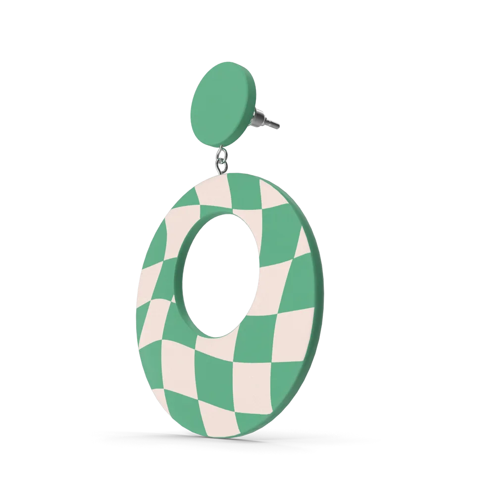Green Oval Earring 2